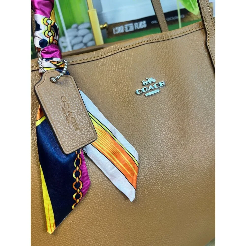 Coach City Tote Bag in Luggage Brown Leather CR111 - Picture 2 of 11